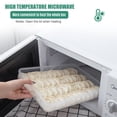 thumbnail image 4 of Organizador de congelador para dumplings, color rosa, con tapa individual y base transparente, ideal para almacenar y conservar alimentos en el refrigerador., 4 of 6