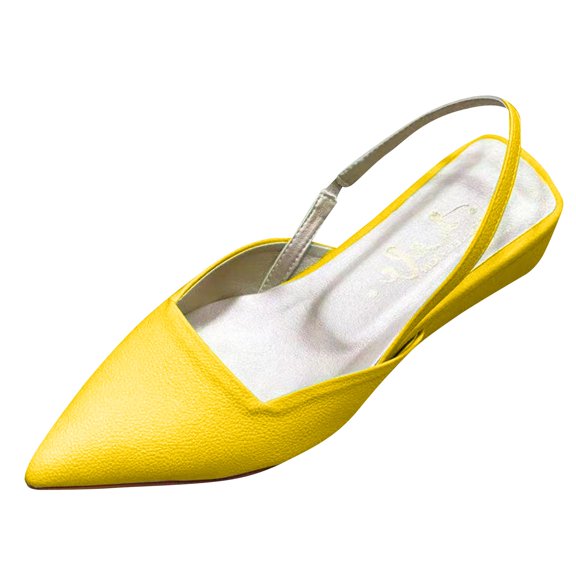 TOWED22 Flats Shoes Women, Women's Mesh Flats Shoes Pointed-Toe Dress Shoes for Women Flats Shoes Comfortable Memory Foam Flats Shoes,Yellow