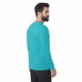 thumbnail image 3 of Hanes Essential-T Men's Long Sleeve T-Shirt | Soft Crew Neck 100 Cotton Tee, Athletic Teal, M, 5 oz, 3 of 5