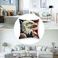 thumbnail image 5 of nygtbtfer  American Bald Eagle Throw Pillow Cover Grunge USA Flag Pillow Case Pillowcase for Bedroom, Living Room, Cushion Sofa Standard Size  White, 5 of 7