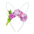 thumbnail image 3 of Diadema con orejas de conejo de Pascua para mujer y niña, accesorio para disfraz blanco rojo, 3 of 9
