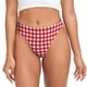 thumbnail image 1 of Fotbe Red Checkboard Tanga Sin Costuras para Mujer con Estampado – Panties Invisibles, Transpirables y Cómodos para Uso Diario-3X-Large, 1 of 6