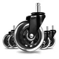 thumbnail image 6 of sunsanly Heavy-Duty Office Chair Wheels Quiet Chair Casters Smooth Rolling Floor Protection Swivel PU Casters for Coworking Spaces, 6 of 8