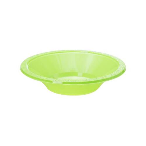 12 Oz. Lime Green Plastic Bowls 8 Ct.