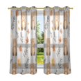thumbnail image 6 of Yayeee Window Curtains Light Filtering 63"x52" Grommet Panel Pair Home Living Room Decor, Brown Cartoon Bears, 6 of 7