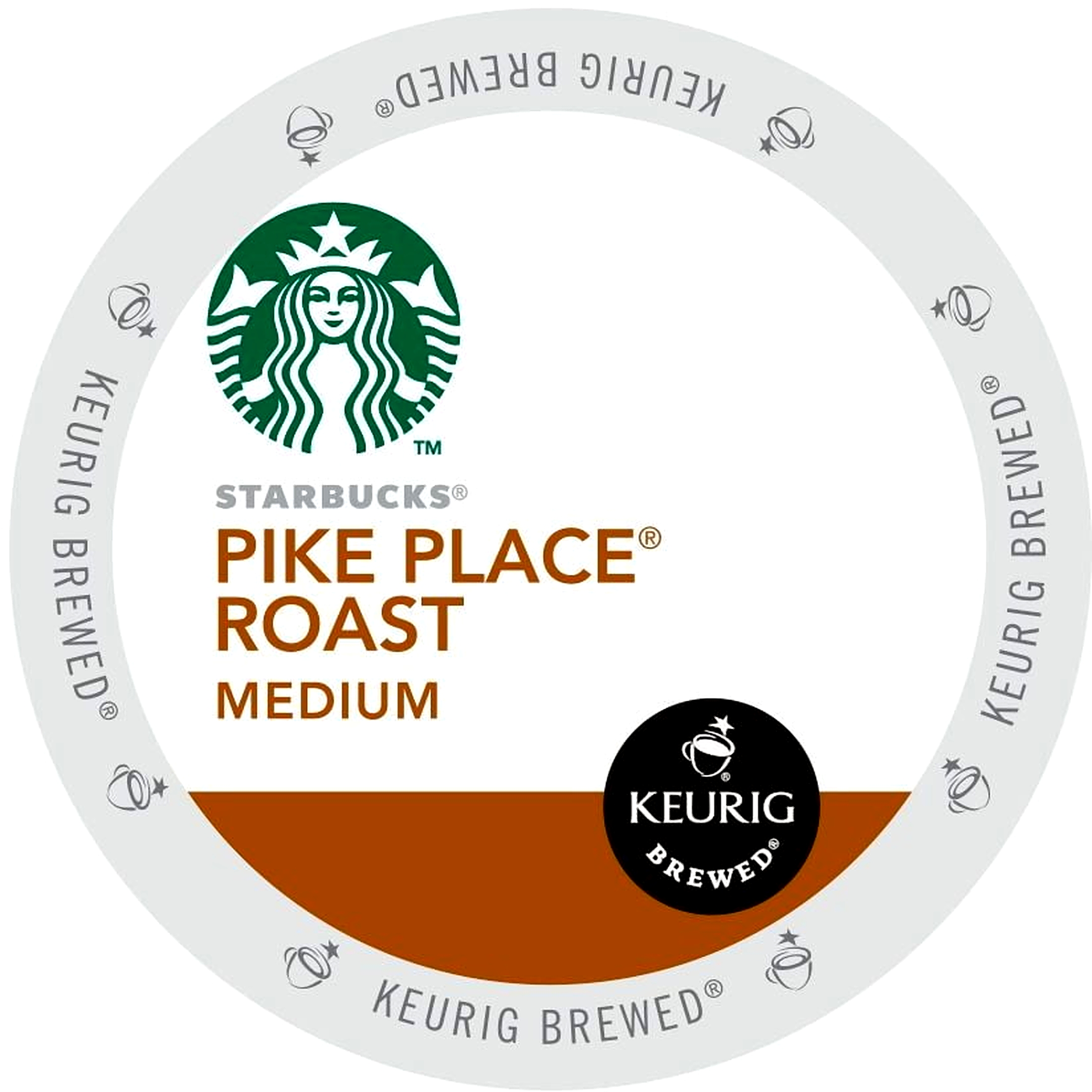 Starbucks Pike Place Roast Medium, K-Cup Portion Pack for Keurig Brewers, 72 count