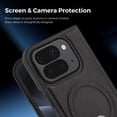 thumbnail image 4 of ELEHOLD Magnetic Case for Google Pixel 10 Pro Fold/Google Pixel 9 Pro Fold, Leather Texture Shockproof Cover with 360° Kickstand, Compatible with MagSafe Accessories,Black, 4 of 7