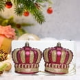 thumbnail image 1 of Dvkptbk 2 Pcs Boules de Noël Pendentif Décoratif Spécial Petit Plastique Électroplaqué Pendentifs Peints Rouges Ensemble, 1 of 6