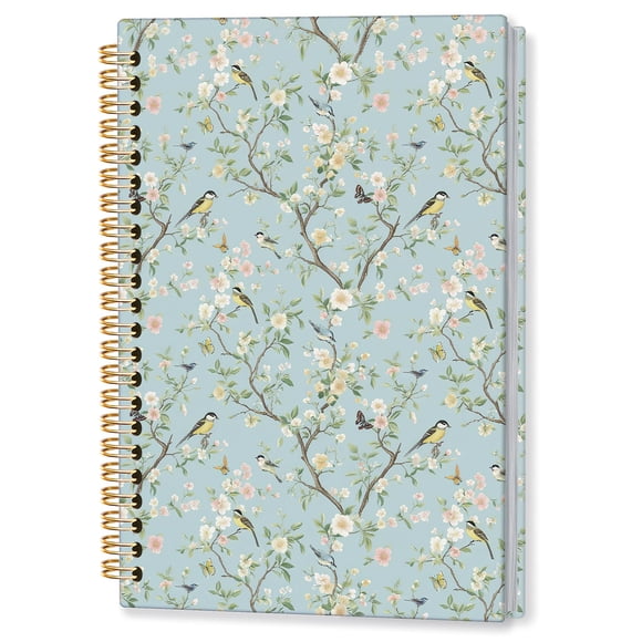 Cuaderno espiral Elpwk Chinoiserie Vintage para amantes de las aves