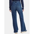 thumbnail image 3 of Time and Tru Women's High Rise Flare Jeans With Side Seam Details, 32" Inseam, Sizes 0-20, 3 of 4