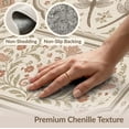 thumbnail image 6 of ODIKA 4'x6' Beige Floral Border Tufted Washable Area Rug Intricate Natural Motifs With Dragonfly And Sun Design for Bedroom, Reading Nook, Pet Friendly & Non-Shedding, 6 of 7