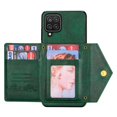 thumbnail image 2 of Dteck Case For Samsung Galaxy A12 6.5-inch,Luxury Leather Zipper Card Holder Wallet Cross Body Bag Back Case Hybrid Rubber Kickstand Cover with Shoulder Strap,Green, 2 of 8