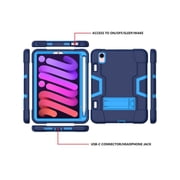 Case for iPad Mini 6 2021 with Kickstand, Heavy Duty Shockproof Protective Cover for iPad Mini 6th Generation 8.3 inch with Pencil Holder, Stylus Pen