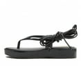 thumbnail image 2 of FSJ Women Open Toe Thong Sandals Flatform Ankle Strap Lace up Sandals Summer Beach Outdoor Shoes Size 9 Black, 2 of 4