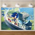 thumbnail image 3 of Fondo fotográfico de Sonic The Hedgehog para fotografía, suministros para fiestas de cumpleaños, baby shower, accesorios para niños, pancarta, decoración, juego, 3 of 5
