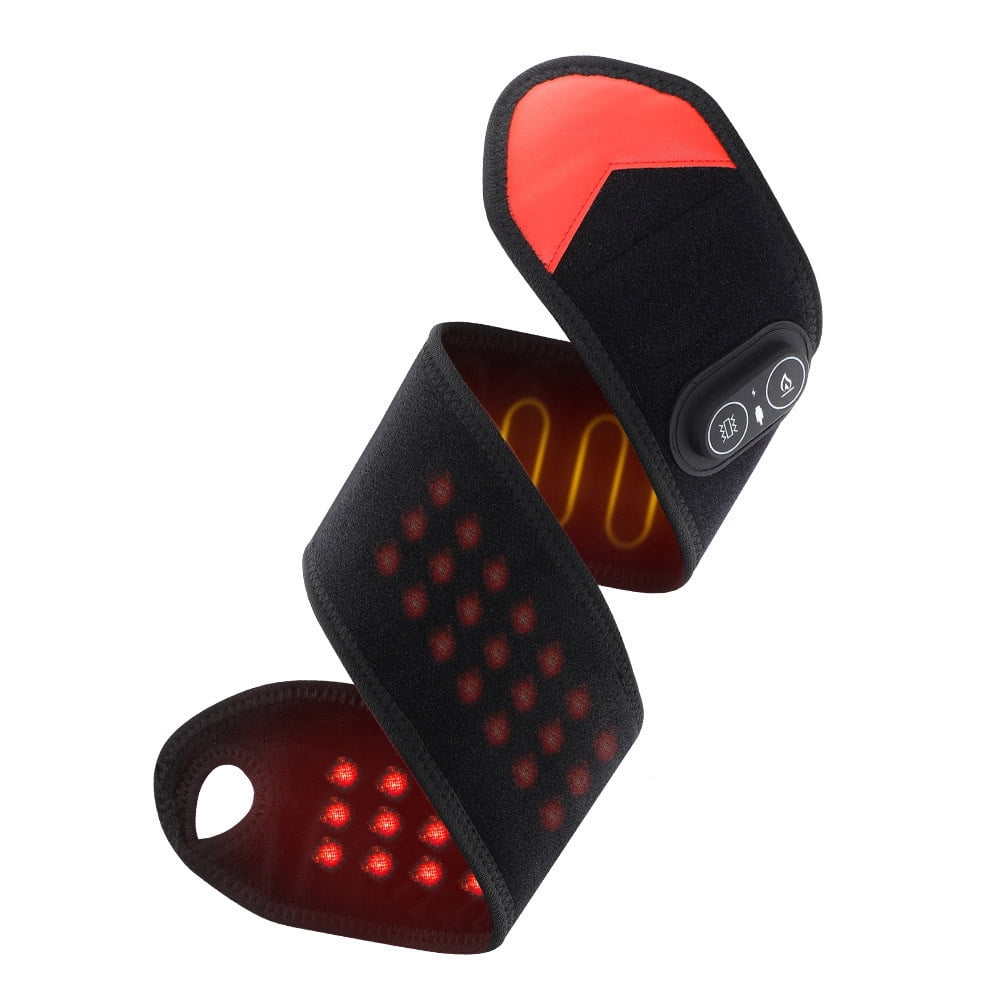 Infrared LED Heating Vibration Massage Wrist Strap, 36 Beads Red Light Therapy with Rechargeable Battery, Ergonomic for Wrist Muscle Relaxation