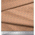 thumbnail image 2 of Soimoi Poly Georgette Fabric Dot & Whale Ocean Decor Fabric Printed Yard 52 Inch Wide, 2 of 3