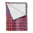 thumbnail image 2 of Checkered Soft Flannel Fleece Blanket, Retro British Irish Cultural Pattern of Tartan Abstract Celtic Design, Cozy Plush for Indoor and Outdoor Use, 60" x 80", Purple Lavender Orange, by Ambesonne, 2 of 5