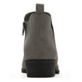 thumbnail image 2 of SUN STONE Womens Gray Comfort Goring Cadee Round Toe Block Heel Zip-Up Booties 8.5 M, 2 of 5