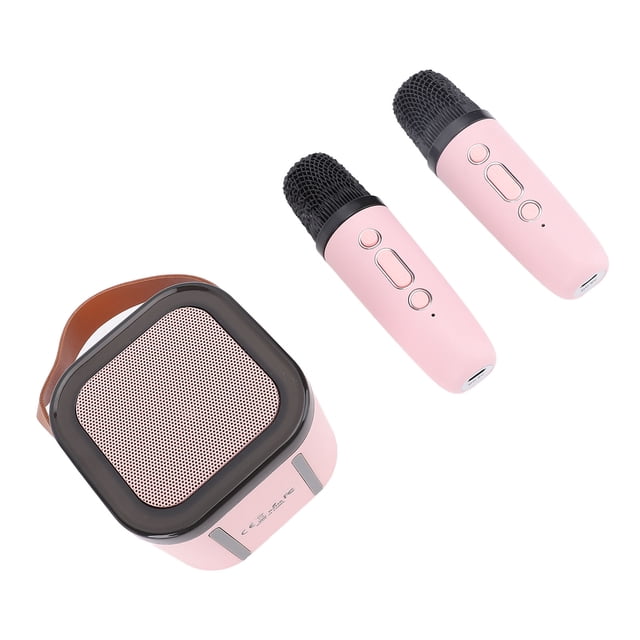 Wireless Karaoke Machine Portable Versatile Built in Light Dual Microphone Speaker for Party Birthday Outdoor
