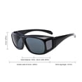 thumbnail image 3 of Gafas De Sol Deportivas Bicicleta Gafas de sol de visión nocturna Anti UV Conducción Ciclismo Gafas a prueba de viento (Gris), 3 of 3