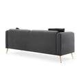 thumbnail image 6 of 77.2" Modern Upholstered Velvet Sofa 3 Seater Couch with Removable Cushions Side Pocket Mid-Century Tufted Living Room Set, 6 of 6