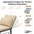 thumbnail image 5 of AECOJOY Patio Lounge Chair Set of 2,Outdoor Patio Chaise Lounge Chair Adjustable Folding Pool Lounger w/ Beige Cushion, 5 of 8