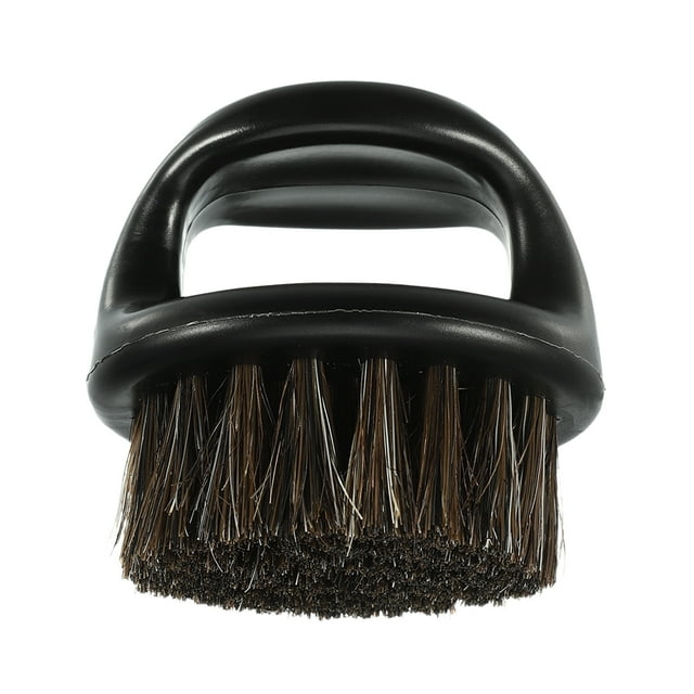 Cepillo de cerdas para barba de Unique Bargains, cepillo de bolsillo para barba de hombre con mango negro