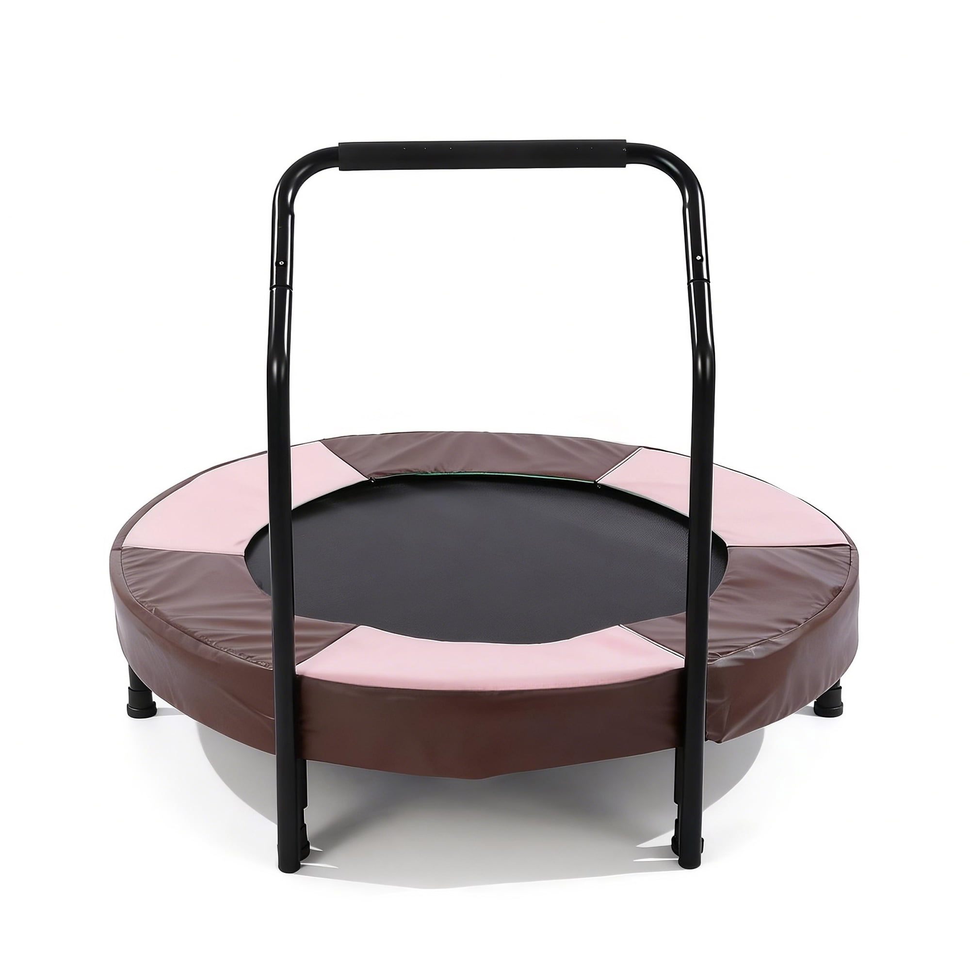 36 Inch Foldable Kids Trampoline with Handle, Mini Quiet Rebounder for Ages 1+, Sturdy Toddler Trampoline for Indoor Play
