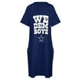 thumbnail image 4 of We Dem Boyz-vestido blanco holgado con bolsillos para mujer vestido coreano de verano, 4 of 6