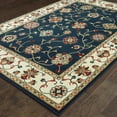 thumbnail image 4 of 8' X 11' Navy And Ivory Oriental Power Loom Stain Resistant Area Rug, 4 of 4