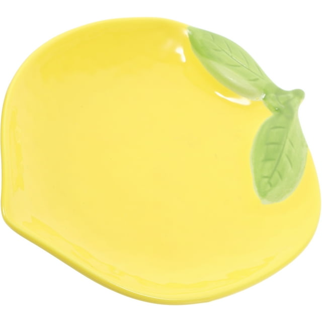 Shisuyan Bowl Kitchen Plate Ceramic Bowl Convenient Dish Lemon Placemat Salad Plate Cute Lemon Shaped Ceramic For Salad