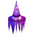 thumbnail image 5 of 5Pcs Halloween Witch Hat Lights,Witch Hats Hanging Decoration LED Glowing Witch Hat Pendant Ghost Festival Luminous Wizard Hat Halloween Decoration, 5 of 6