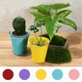 thumbnail image 5 of Unique Bargains 3' Metal Planter Bucket with Handle Flowerpot Container Decor, Yellow 4 Pack, 5 of 5