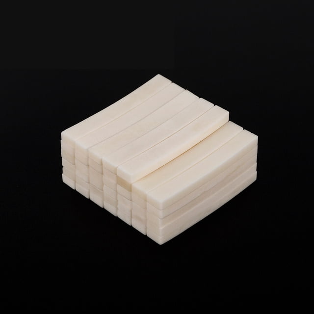 Electric Guitar Bone Nut Blank Unbleached Guitar Bridge Saddle Musical Instrument Accessory for Fenders 3pcs