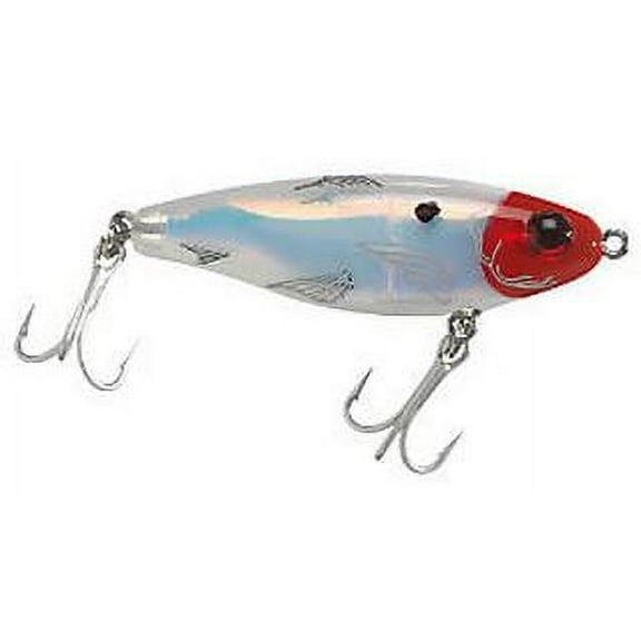 MirrOlure Mirrodine 3 1/8" XL Suspending Twitchbait Fishing Lure, Red Head, White, & Silver, 9/16 oz, 27MR-11