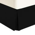 thumbnail image 2 of Brushed Microfiber 1800 Series Bed Skirt Solid 1PC Bed Skirt with 30" Drop (Cal King, Black)- Pleated Sides and Split Corners, Wrinkle & Fade Resistant, Easy to Care, 2 of 5