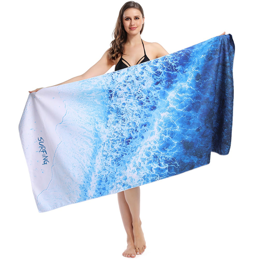 Microfiber Large Beach Washcloth Travel Holiday Bath Shower Towel Quick Dry F/1 