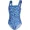 Floral, variant on Girls Swimsuit Color Block Ruched Square Neck One Piece Swimwear Removable Pads Adjustable Strap Teen Bathing Suit 7-16 Years