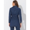 thumbnail image 4 of Chaqueta Vaquera Allegra K Larga Con Cinturón Y Solapa Para Mujer Azul XS, 4 of 5