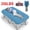 Blue, variant on 500 lb / 250 lb Portable Collapsible Foldable Air Mattress, Waterproof Moisture-Proof Fabric Air Bed, Perfect for Camping, Backyards and Indoor Bedrooms