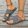 thumbnail image 6 of Orthopedic Sandals for Women - Mesh Flat Slippers Dressy Comfortable Flip Flops Wide Width Walking Summer Beach Vacation Shoes, 42, 6 of 6