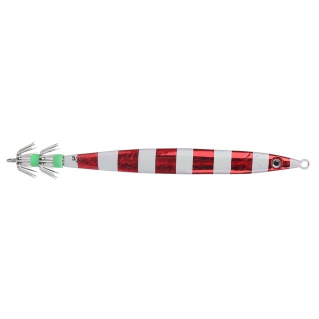 Squid Jigs, Metal To Connect Double-row Squid Hook With Hook Metal Lure For Fishing Blue,Red
