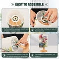 thumbnail image 4 of Gnome and Flowers Table Lamp USB Bedside Desk Nightstand Lamp Printed Gifts Small Lamp Wood Base for Bedroom Living Room Kids Room College Dorm, 4 of 7