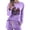 Purple, variant on Wensltd Christmas Pajamas Set for Women Short Sleeve Top and Shorts Holiday Cozy Family Matching Sleepwear Black