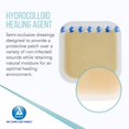 thumbnail image 3 of Dynarex DynaDerm Hydrocolloid Dressings, Sterile Moist Bandages Used for All Kinds of Wounds, 6" x 6", Thin & Latex-Free, Peel-Down Patches - 1 Case, 12 Boxes of 5 Dressings, 3 of 7