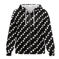 thumbnail image 4 of Garronmavis Black Polka Dot Women Hoodie Sweatshirt Oversize Pullover Tops with Zipper Long-Sleeve Loose Fitting Fall Outdoor Clothing for Vacation Shopping Exercise Wear, 4 of 7