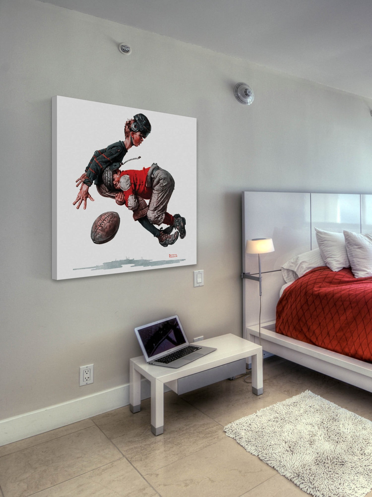 Marmont Hill "Fumble or Tackled by Norman Rockwell Painting Print on Canvas