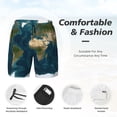 thumbnail image 5 of Lsque Mens Swim Trunks World Map Pattern - Bathing Suit Compression Liner - Beach Swim Shorts Swimwear - (S-3XL) - Stretch Quick Dry -XX-Large, 5 of 9