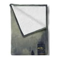 thumbnail image 2 of Night Soft Flannel Fleece Throw Blanket, Westminster Bridge London City UK Stormy Moody Weather European Urban Travel, Cozy Plush for Indoor and Outdoor Use, 70" x 90", Pale Grey Yellow, by Ambesonne, 2 of 5